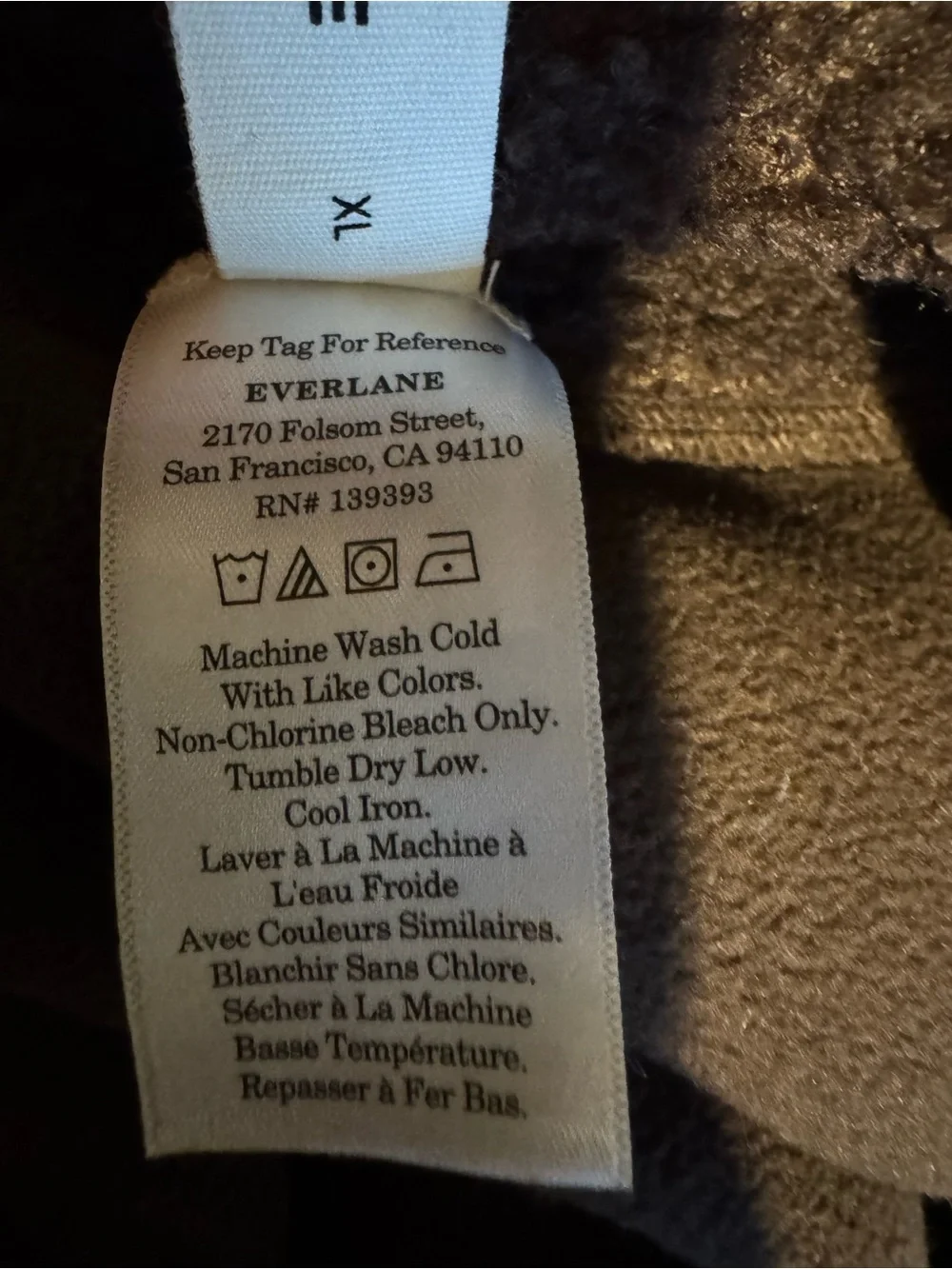 Everlane Reversible Teddy Half Zip Pullover
